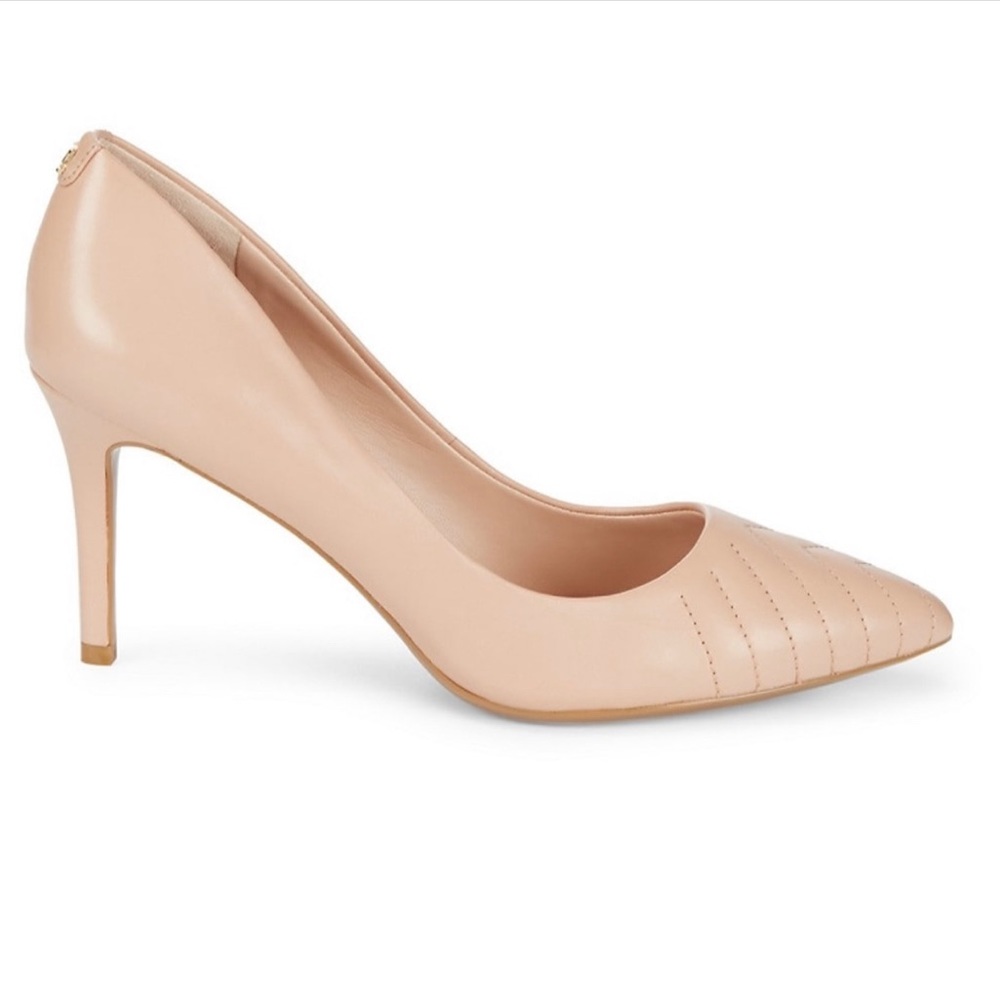 NWT Karl Lagerfeld Roulle Leather Toe-Point Pumps
